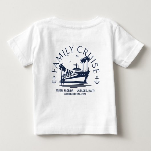 カスタムCruise Shirt Family Groupマッチング ベビーTシャツ (裏面)