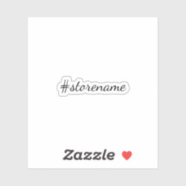 カスタムCurssive内のストア名 シール