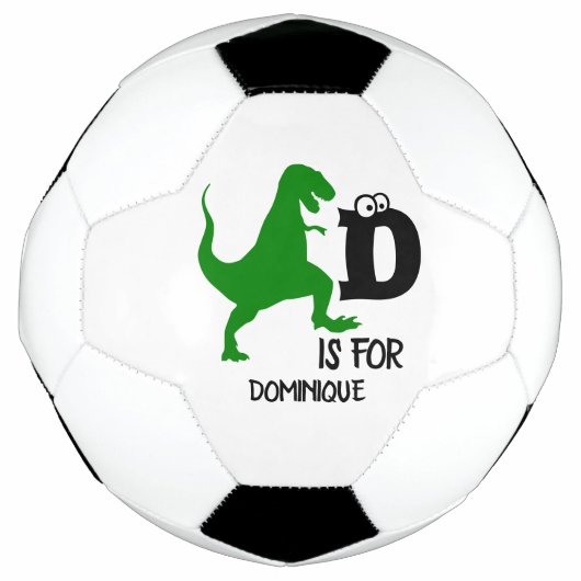 カスタムDは恐竜のかわいいTレックス サッカーボール (正面)