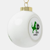 カスタムDは恐竜のかわいいTレックス セラミックボールオーナメント (左)