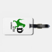 カスタムDは恐竜のかわいいTレックス ラゲッジタグ (裏面横)