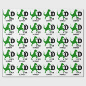 カスタムDは恐竜のかわいいTレックス ラッピングペーパー (フラット)