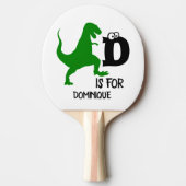 カスタムDは恐竜のかわいいTレックス 卓球ラケット (正面)