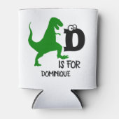 カスタムDは恐竜のかわいいTレックス 缶クーラー (正面)