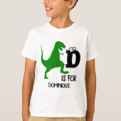 カスタムDは恐竜のかわいいTレックス Tシャツ (正面)
