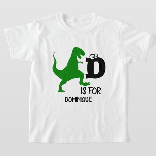 カスタムDは恐竜のかわいいTレックス Tシャツ (レイダウン)