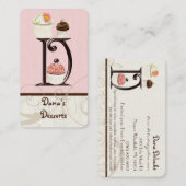 カスタムDモノグラムデザートベーカリー事業 名刺 (正面/裏面)