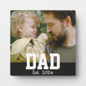 カスタムDad Establishedモダンボールドテキスト フォトプラーク (正面)