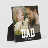 カスタムDad Establishedモダンボールドテキスト フォトプラーク (正面)