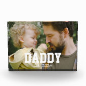 カスタムDad Established モダンボールドテキスト フォトブロック (正面)