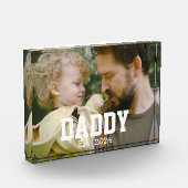 カスタムDad Established モダンボールドテキスト フォトブロック (左)