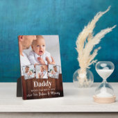 カスタムDADDY 4フォトコラージュ素朴ウッド フォトプラーク (側面)