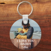 カスタムDaddy Keychain, I Love You Daddy Photo キーホルダー (正面)