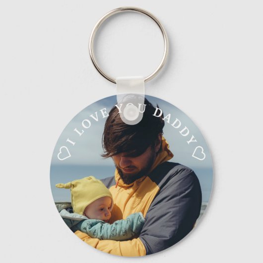 カスタムDaddy Keychain, I Love You Daddy Photo Keyc キーホルダー (正面)