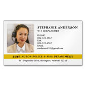 カスタムDispatcher 911 Emergency Services写真 マグネット名刺 (正面)