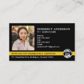 カスタムDispatcher Photo Emergency Servicesロゴ 名刺 (正面)