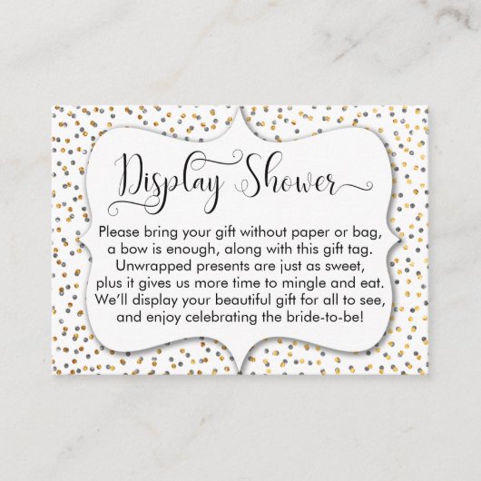 カスタムDisplay Shower Insert, 2 エンクロージャーカード (正面)