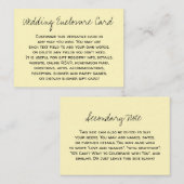 カスタムDIYカジュアル Versatile Light Yellow結婚's エンクロージャーカード (正面/裏面)