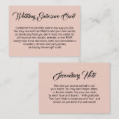 カスタムDIYシンプル赤面ピンク多用途結婚 エンクロージャーカード (正面/裏面)