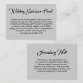 カスタムDIYシンプル Versatile Light Gray 結婚's エンクロージャーカード (正面/裏面)
