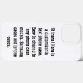 カスタムDIY文字モダントレンディー白黒シック Case-Mate iPhoneケース (裏面 (横))