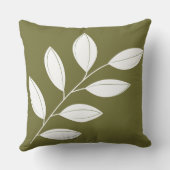 カスタムdiy自分で色のトレンド緑の白 クッション (裏面)