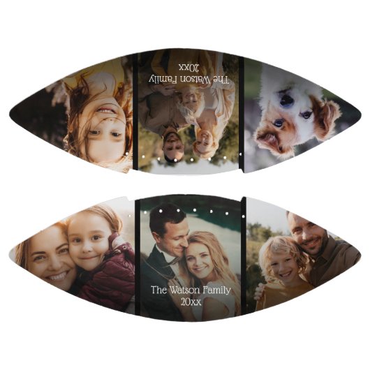 カスタムDIY 6フォトファミリー名クールモダン アメリカンフットボール (パネル)