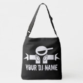 カスタムDJ名クロス体バッグ |ミュージックディスクジョッキー クロスボディバッグ (裏面)