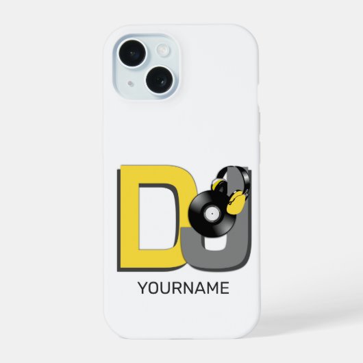 カスタムDJ名 iPhone 15ケース (裏面)