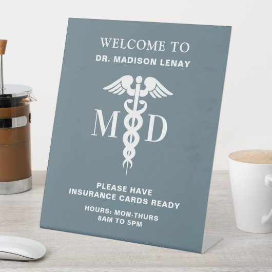 カスタムDoctors Office勤務時間名前をカスタムする 台座サイン (インサイチュ)