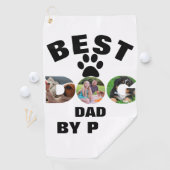 カスタムDog写真最高のパパBy Par 3 Photo Collage ゴルフタオル (インサイチュ)