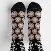 カスタムDOG MOMパタパーソナライズされたーンPETフォトクルー ソックス (上部)