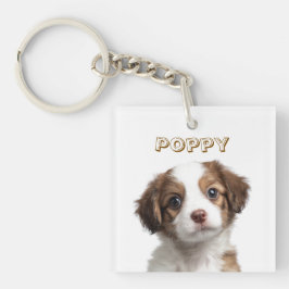 カスタムDog Photo Keychain – 名パーソナライズされた前 キーホルダー