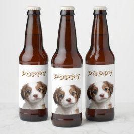カスタムDog Photo & Name Beer Label ビールラベル