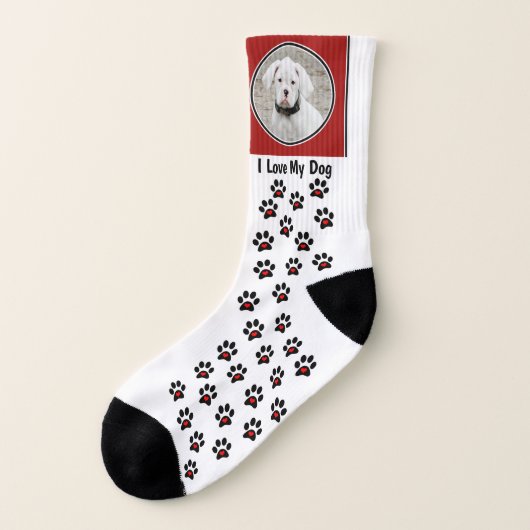 カスタムDog Photo Socks – 靴下カスタム印刷 ソックス (左外側)