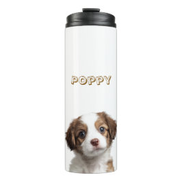 カスタムDog Thermal Tumbler – 名パーソナライズされた前 タンブラー