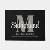 カスタムDoormatの結婚ギフトアイディアの姓 ドアマット (正面)