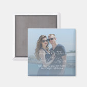 カスタムDusty Blueの写真結婚写真 マグネット (正面/裏面)