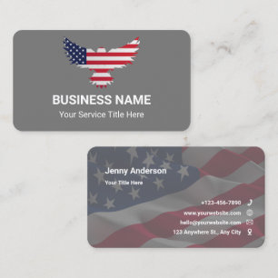 カスタムEagle American Flagの名刺 名刺