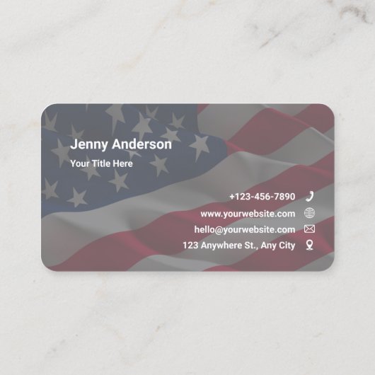 カスタムEagle American Flagの名刺 名刺 (裏面)