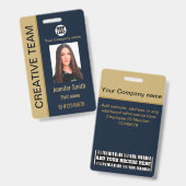 カスタムEmployee企業の,Name,Blue ID,バーコード バッジ (正面＆裏面)