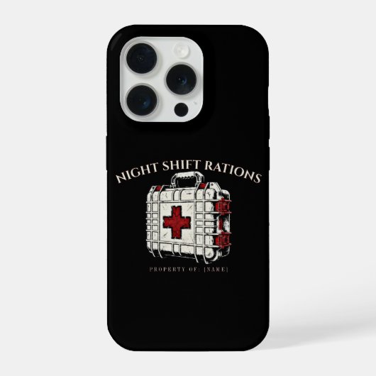 カスタムER看護師ママ戦術医療キットランチクーラー iPhoneケース (裏面)