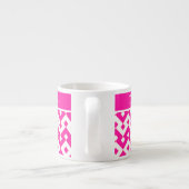 カスタムEspresso Mug、キャンディピンク幾何学模様 エスプレッソカップ (裏面)