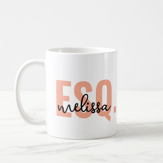 カスタムEsquire Mug ・ Esquire Est ・ Law Studden コーヒーマグカップ (左)