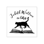 カスタムEx LibrisヴィンテージCat Library Books ラバースタンプ (インプリント)