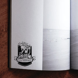 カスタムEx Libris、Forest Deer Book ラバースタンプ