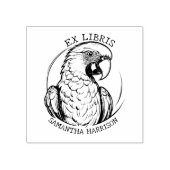 カスタムEx Libris Parrot Bird, Library Animal ラバースタンプ (インプリント)