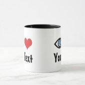 カスタムEye Heart(I Love)マグカップ マグカップ (中央)