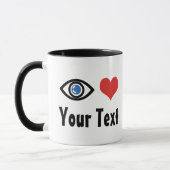 カスタムEye Heart(I Love)マグカップ マグカップ (左)