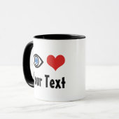 カスタムEye Heart(I Love)マグカップ マグカップ (正面左)